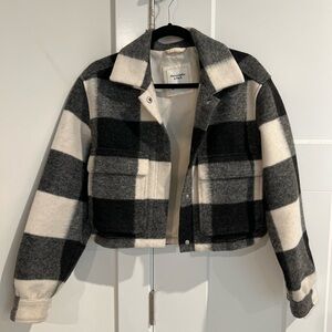 Abercrombie and Fitch cropped flannel jacket